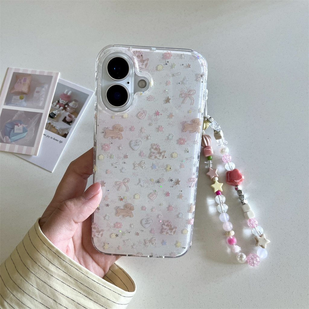 Ốp điện thoại iphone 16 Pro Max 15 Pro Max 14 Pro Max 13 Pro Max Star Bow Dog