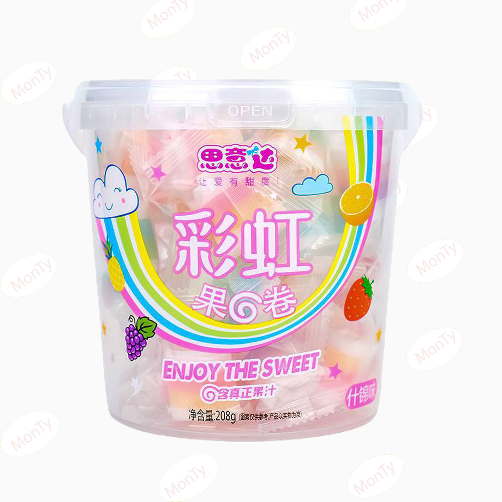 [ Vocher giảm 50% HVCTN ] Combo 2 hộp kẹo cuộn hương vị trái cây 7 sắc cầu vồng ký ức tuổi thơ hộp 2