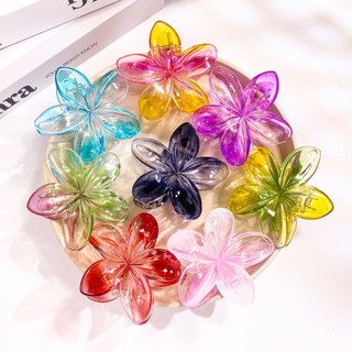Châu Âu Mỹ 8CM Hoa Trứng Móng Vuốt Kẹp Phong Cách Ngày Lễ Bauhinia Kẹp Tóc Sau Thìa Lớn Chảo Tóc Cá Mập Kẹp Cô Gái