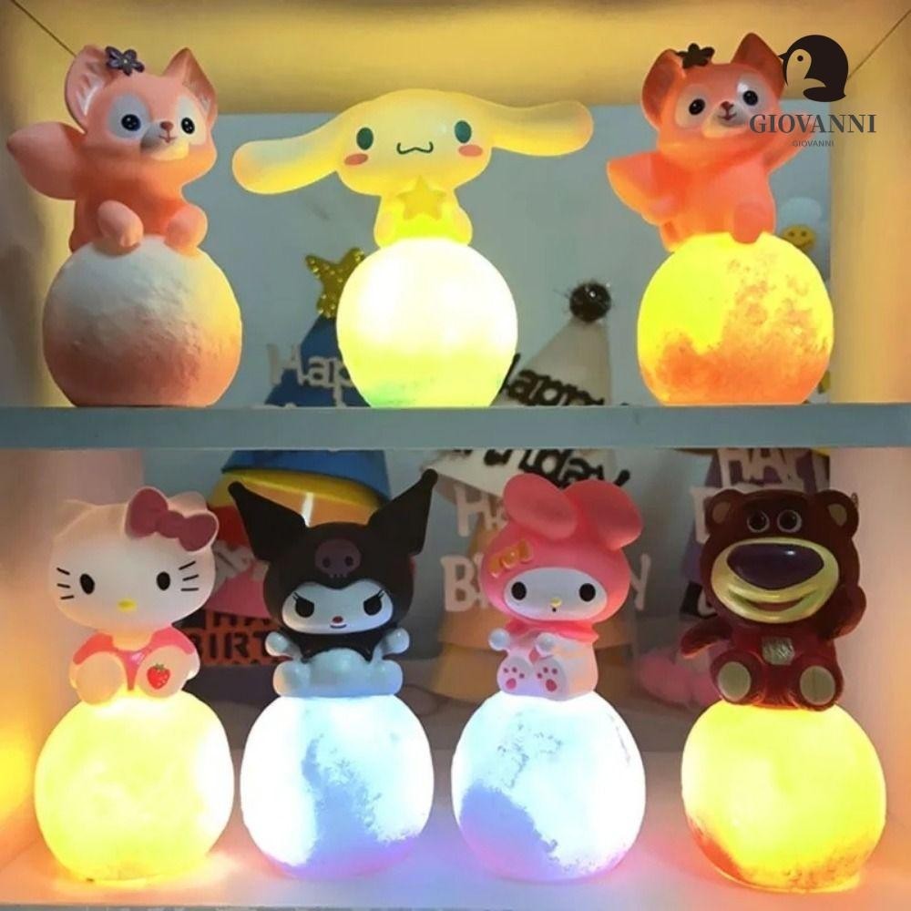 Đèn ngủ GIOVANNI, Nhân vật hoạt hình dễ thương Anime Hình Night Light, Cinnamoroll Thời trang PVC tinh tế Hình hoạt hình LED Đồ chơi trẻ em