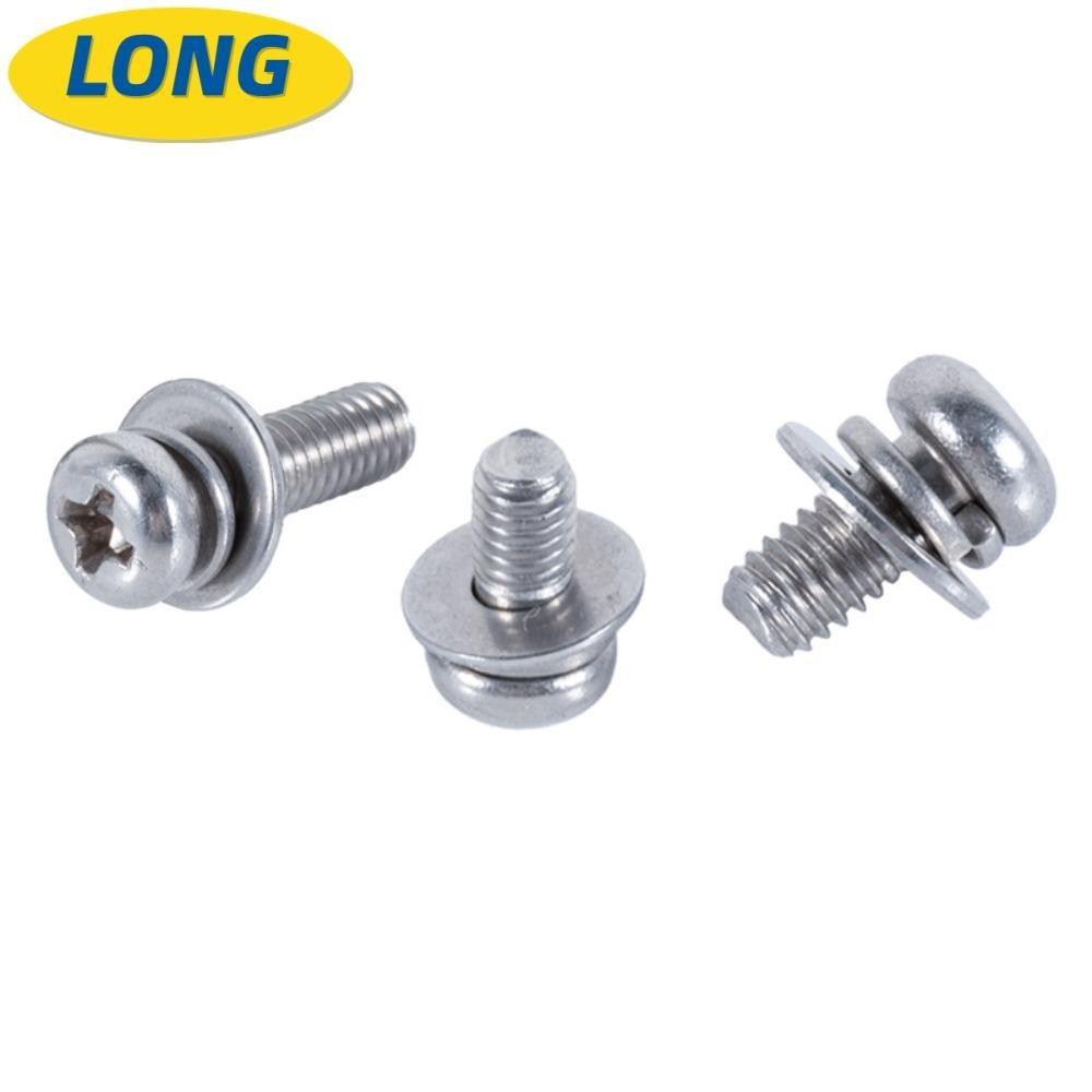 Lonngzhuan 5 Đầu Chảo Phillips, Vít Máy Inox 304 Bạc, Bu Lông Bền Kết Hợp DIY