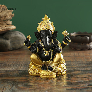 Guouqna Tượng Voi Hindu Thần Tượng Chúa Ganesha Tượng Voi Thần Điêu Khắc Để Bàn Trang Trí GUOUqna