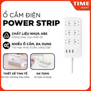 Ổ cắm điện2 xiaomi power strip 6 đầu tích hợp 3 usb. ổ cắm điện xiaomi mi power strip 6 cổng 3 usb