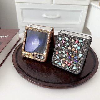  Vỏ Màu Tím Sang Trọng ZFlip7 Flip6 Flip5 Flip4 Z Bền Sáng Bóng Cho Samsung Galaxy Z Flip 5 4 Z Flip 6 7FE Vỏ Điện Thoại Cao Cấp 