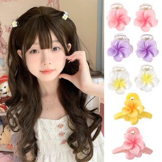 2 cái / bộ frangipani hoa kẹp tóc nhựa nhỏ kẹp tóc bên kẹp tóc người phụ nữ phụ kiện tóc