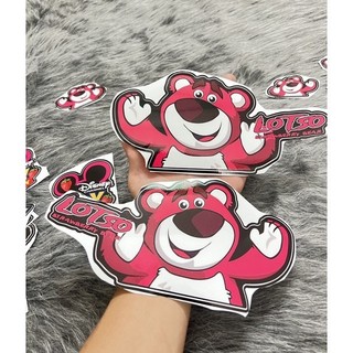 Giá 1 Tem logo sticker decal gấu dâu dán trang trí điện thoại, laptop, vali, nón bảo hiểm