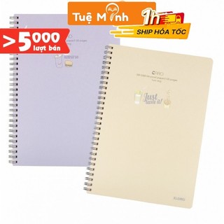 Vở 120 trang VPPTUEMINH caro 5x5 B5 Klong Ms 575 [Chọn Màu] Bìa nhựa gáy lò xo kép - cuốn tập sổ Klong