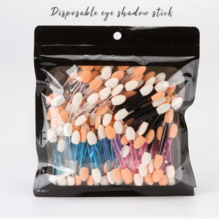  100 Chiếc Gói Dùng Một Lần Cọ Phấn Mắt Hai Kết Thúc Bọt Biển Cao Su Phấn Mắt Dính Di Động Bị Nhòe Trang Điểm Mắt Móng Tay nghệ Thuật 