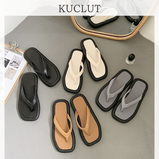 KUCLUT dép bánh mì đi trong nhà quai ngang Đi biển Nổi bật Đế chống sốc Lót êm ái B20H17H 20Z240516