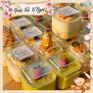 10 hộp ~ hộp nhựa mica vuông đựng bánh lạnh, tiramisu, oreo cheesecake ~ 2013