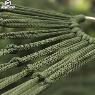 Enlee Lưới Ngoài Trời Dây Võng Một Người Thắt Lưng Vòng Dày Túi Lưới Chất Liệu nylon Võng