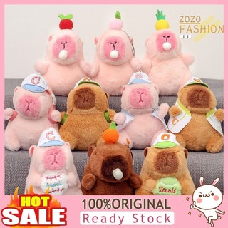 Zfj-plush Capybara Móc Khóa Thú Nhồi Bông Búp Bê Móc Khóa Túi Xách Mặt Dây Chuyền Ba Lô Trang Trí Trẻ Em Người Lớn Quà Tặng Sinh Nhật