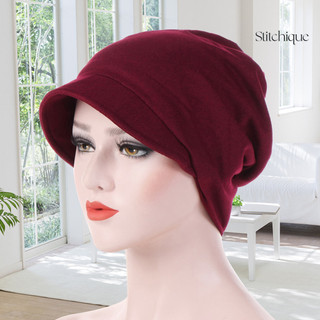 Stitchique _ Mũ len nữ màu trơn ấm áp thời trang cho mùa thu đông