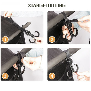 Xiangfujutingxiitu 1 / 2 Lắp đặt móc đôi Xe đạp / Xe máy / Xe đạp điện xoay