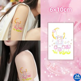  Hình xăm hình thỏ màu hồng hình xăm dễ thương cánh tay cô gái không thấm nước hình xăm kéo dài trong 7 ngày hình xăm giả tạm thời 