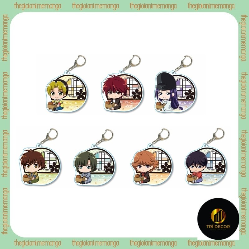 Móc khóa HIKARU NO GO ver NGỒI BÊN CỬA SỔ in hình Kì thủ cờ vây chibi anime mica quà tặng xinh xắn