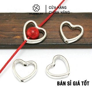 Charm khung đá bọc hạt hình trái tim htjewelry pl233