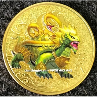 Xu Phong Thuỷ Tứ Tượng Huyền Vũ Vàng In Màu - SP007649