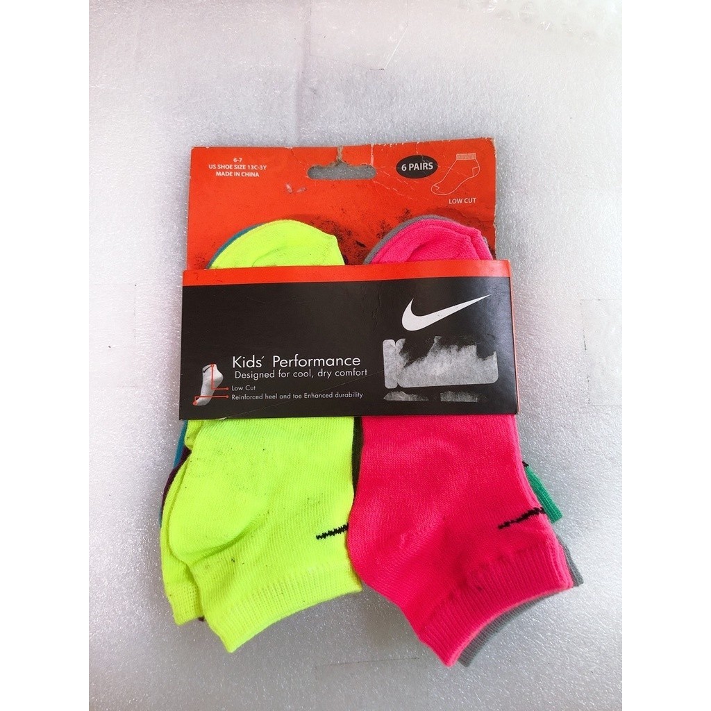 Set 6 đôi tất (vớ) Nike Kids Socks Low Cut (Mỹ)