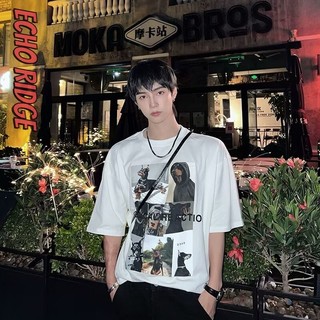 Áo thun nam Echo Ridge tay ngắn cổ tròn thời trang in hình động vật hip-hop mát mẻ
