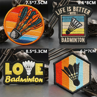 [Tùy chỉnh] Miếng dán Velcro thêu 3D thể thao cầu lông AQ / Huy hiệu / băng đô / Trang trí biểu tượng cho áo khoác Jeans Mũ ba lô