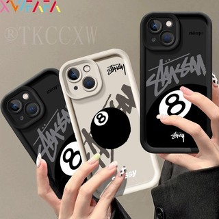 Ốp điện thoại bi-a thời trang mát mẻ Stussy cho Infinix Hot 40 Pro 30 20 11 10 9 Play Hot 30i 40i Đen Số 8 Ốp lưng bi-a nhỏ