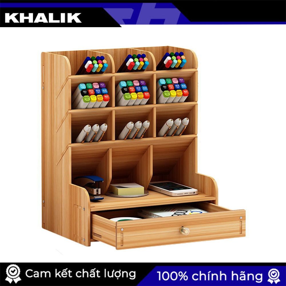 Tủ kệ gỗ để bàn B11, đựng bút, đựng văn phòng phẩm có ngăn kéo bằng gỗ B11 - phong cách Bắc Âu