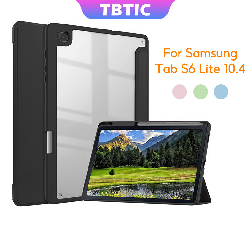 TBTIC Cho Samsung Tab Ốp Lưng S6 Lite P620 P625 2024 P613 P619 P610 P615 10.4 Có Khe Đựng Bút Chì