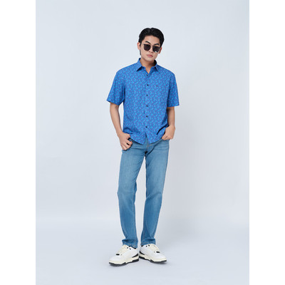 Sơ mi ngắn tay lai ngang VIETTIEN SMART vải sợi tre phom REGULAR VT00000313