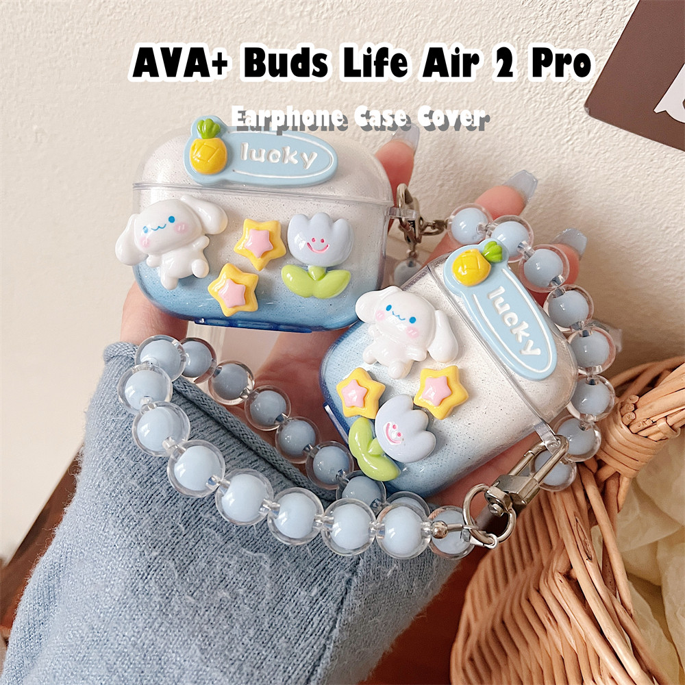 [Giao hàng nhanh] Dành cho vỏ AVA + Buds Life Air 2 Pro Vỏ tai nghe silicon mềm DIY Tạo kiểu hoa