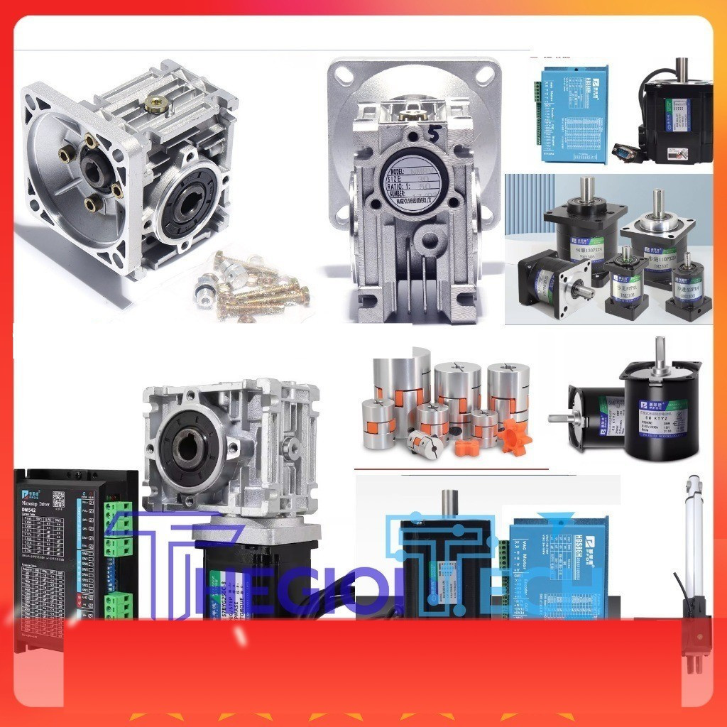 Hộp số giảm tốc NMRV truc vít NMRV30 030 040 50 động cơ bước Hybrid Step Servo AC Motor size 57 60 8