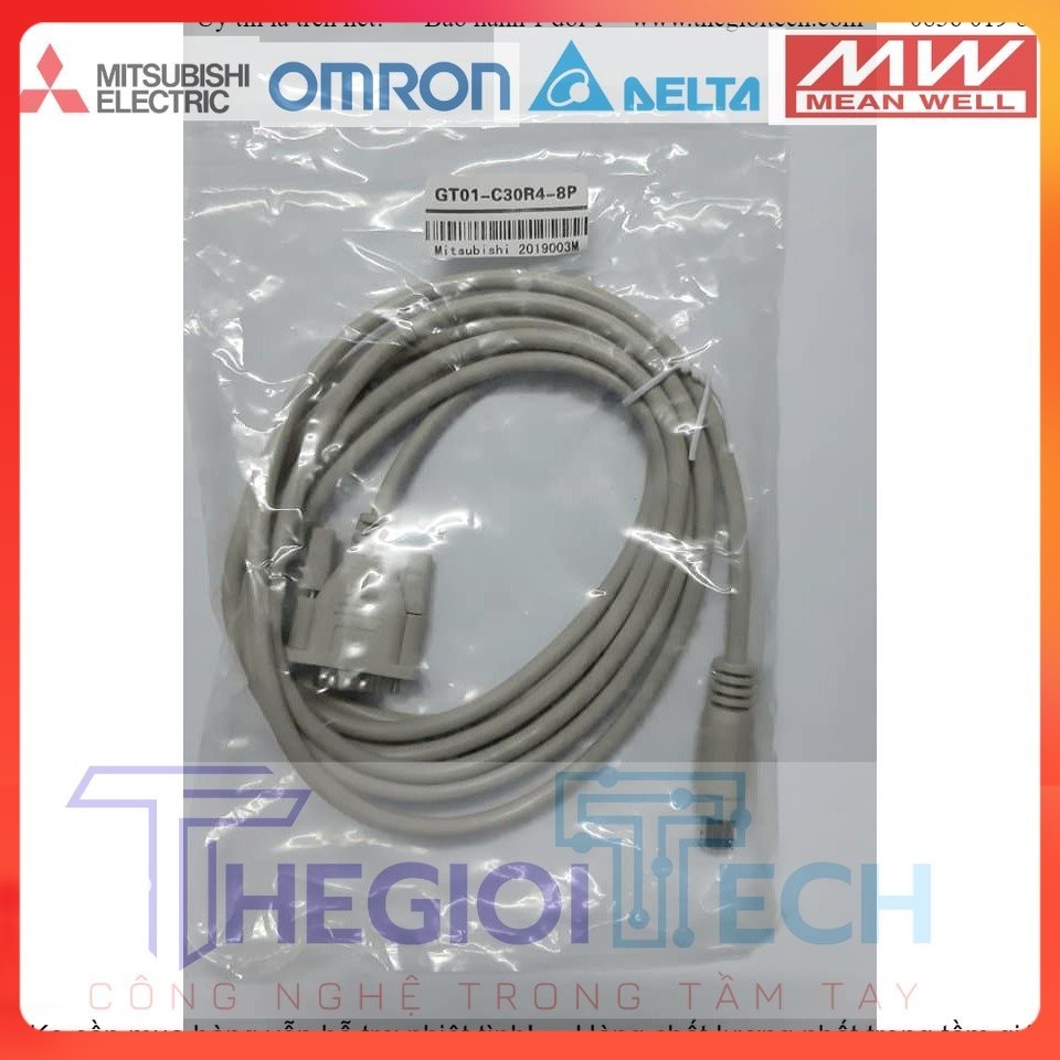 Cáp GT01-C30R4-8P kết nối HMI Mitsubishi với PLC Mitsubishi FX dài 3M 5M 10m