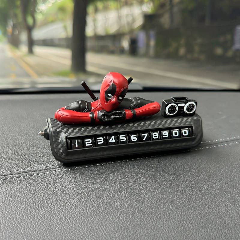 【Ready Stock】 DJ Deadpool Temporary Parking Sign Hidden Model 2025 Model Car Moving Phone Number Sig