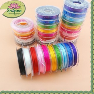  Cuộn 10m Dây Cước Thun Co Giãn Xỏ Hạt Vòng Đeo Tay Dây Chuỗi Nhiều Màu Sắc 