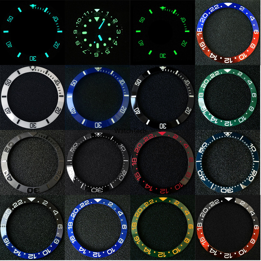Miếng dán đồng hồ gốm màu xanh dốc + Miếng dán cho GMT Submariner Daytona Seiko SKX007 SRPD