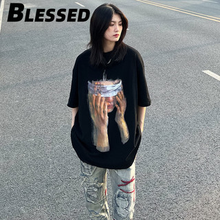 Blessed áo phông áo thun nữ croptop baby tee Vintage Comfortable Hàn Phong phổ WTX2440F6D 15Z240411