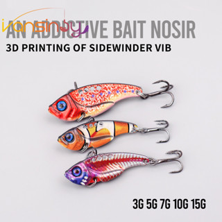 Mồi Câu Cá 3D In Kim Loại VIB Jig Muỗng Dụ Câu Cá Mồi Câu Cá Bass Crankbait Spinner VIB Mồi Với 4 Lỗ Cho Bass Cá Hồi Walleye