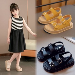  Dép sandal đi học cho bé gái 3 tuổi-12 tuổi ,Dép bé gái 2 khuy dán đế bánh mì chống trơn phong cách Hàn Quốc sành điệu 