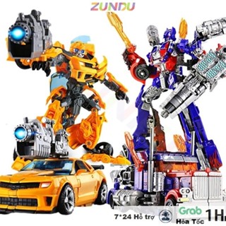 Mô hình đồ chơi robot optimus biến hình máy bay, xe cứu thương