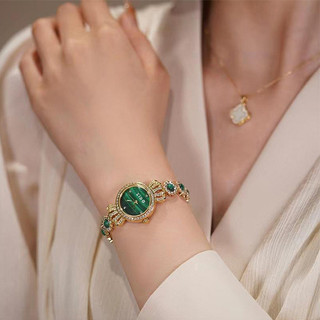 Đơn Giản Thời Trang Phù Hợp Với Tính Khí Thông Thường Ánh Sáng Sang Trọng Gắn Kim Cương Chống Thấm Nước Vương Miện Nhỏ Xanh La