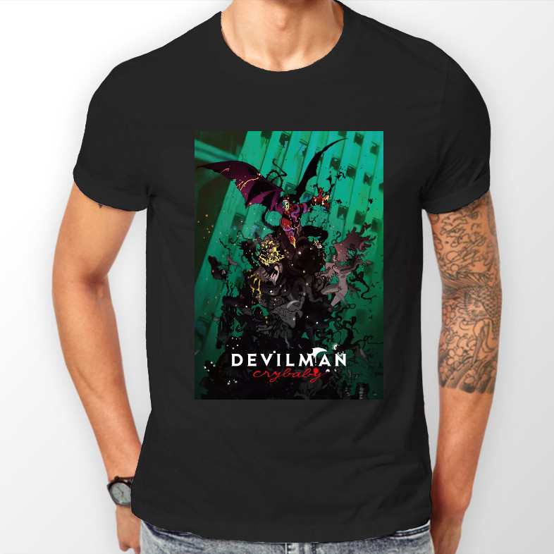 Áo thun Manga Devilman Crybaby Battle Go Nagai Anime Manga