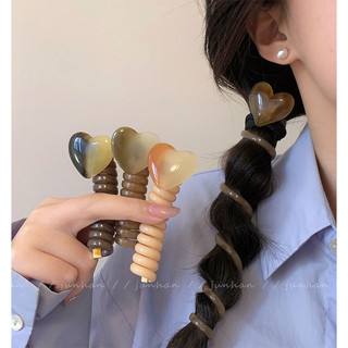 Nhật Bản Đơn Giản Bong Bóng Bện Đầu Nữ Kẹp Tóc Cao Cấp Cảm Giác Tình Yêu Đường Dây Điện Thoại Tóc