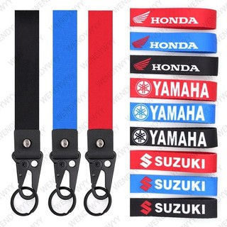 Bền xe máy cáp móc khóa motocross webbing chìa khóa chuỗi móc khóa huy hiệu móc khóa cho xe honda yamaha suzuki xe máy