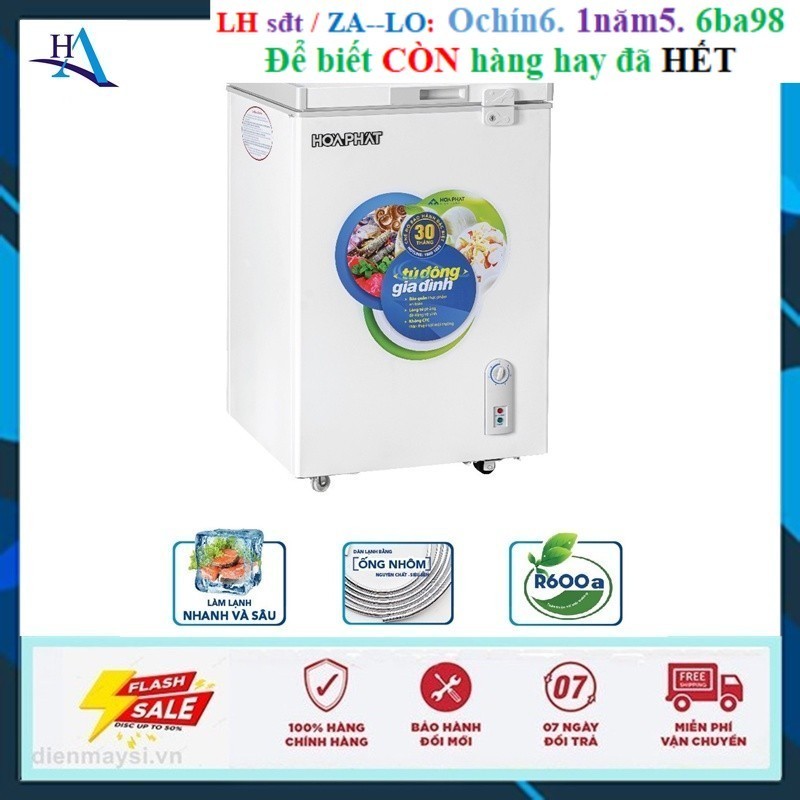 Rẻ Tủ đông Hòa Phát HCF 106S1N 100l (Miễn phí giao tại HCM-ngoài tỉnh liên hệ shop)