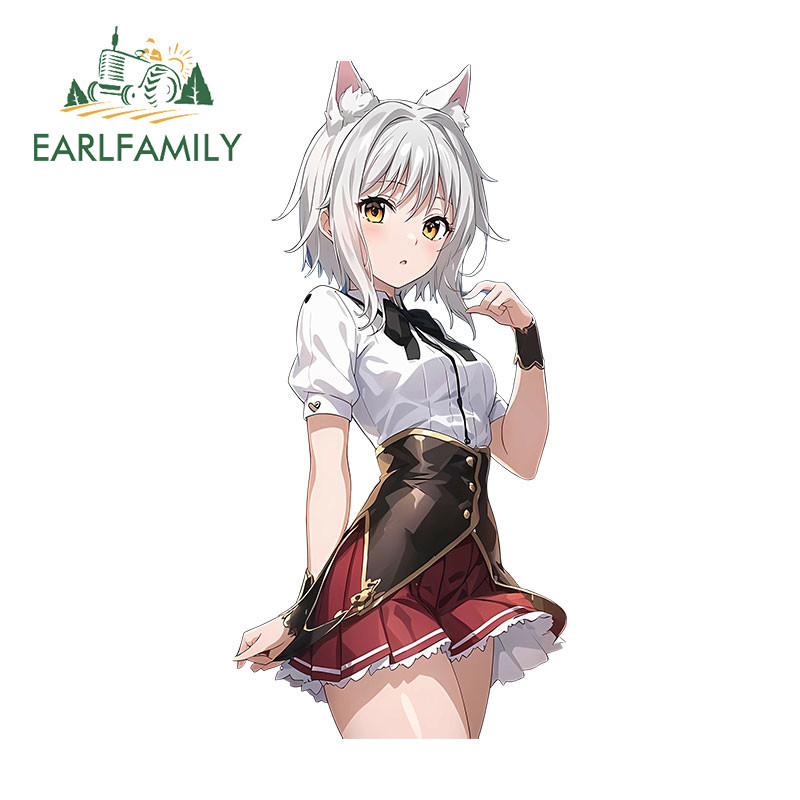 EARLFAMILY 13cm x 6.4cm Toujou Koneko Nhãn Dán Xe Hơi Cá Tính Thời Trang Tắc Trầy Xước Bảo Quản Bình