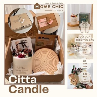  Nến thơm Citta nến thơm hoa khô handmade cao cấp được làm từ sáp đậu nành tự nhiên | HOME CHIC CORNER