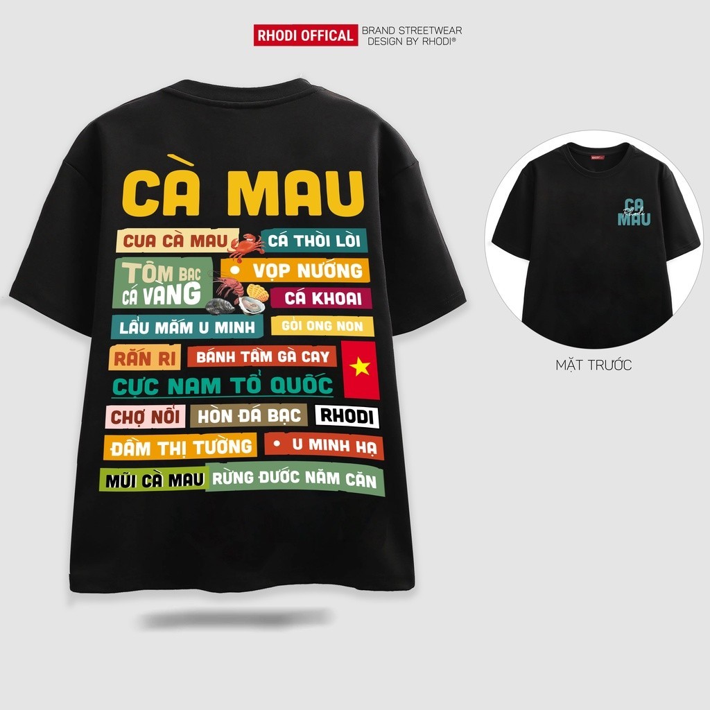 【COD】 Áo thun local brand RHODI phông cổ tròn tay lỡ unisex nam nữ thế hệ genz Cà Mau