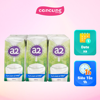 Sữa tươi tiệt trùng nguyên kem a2 Milk® 200ml (lốc 6 hộp)