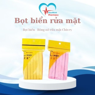 Bọt biển, bông mút - bông nở rửa mặt chivey