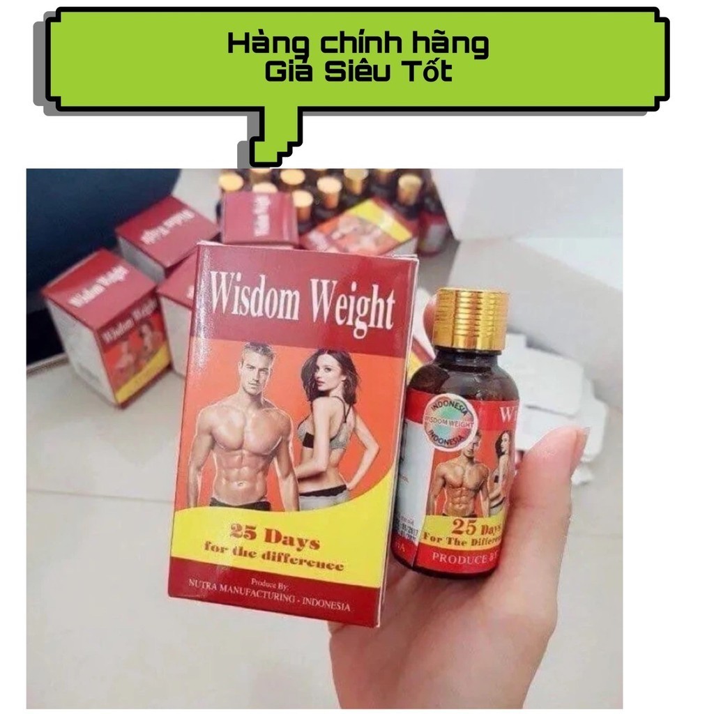 ( HÀNG CHUẨN) Tăng cân wisdom weight vitamin hỗ trợ tăng cân cho người gầy 25 VIÊN